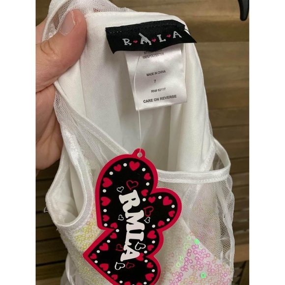 NWT RMLA Formal Girls Dress White Size 7 - Picture 5 of 5